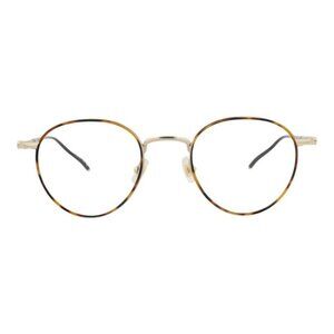 Montblanc Mens Round/Oval Havana Gold Transparent Fashion Designer Eyewear